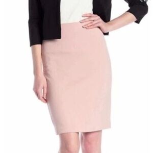Philosophy Light Pink Blush Pencil Skirt Women's 6 Back Zip Up Rear Pleat